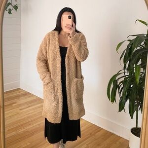 ASTR the label faux shearling teddy coat